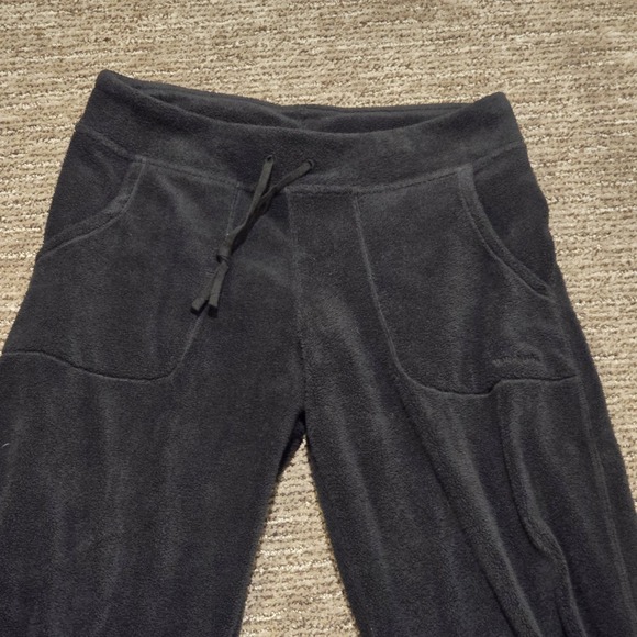 Patagonia Sz Small Plush Fleece Black Pants Cozy Soft Sweat Pants Pajamas - Picture 2 of 9